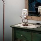 Lampe de table en céramique faite à la main avec chantournage et décorations - Vérone Viadurini