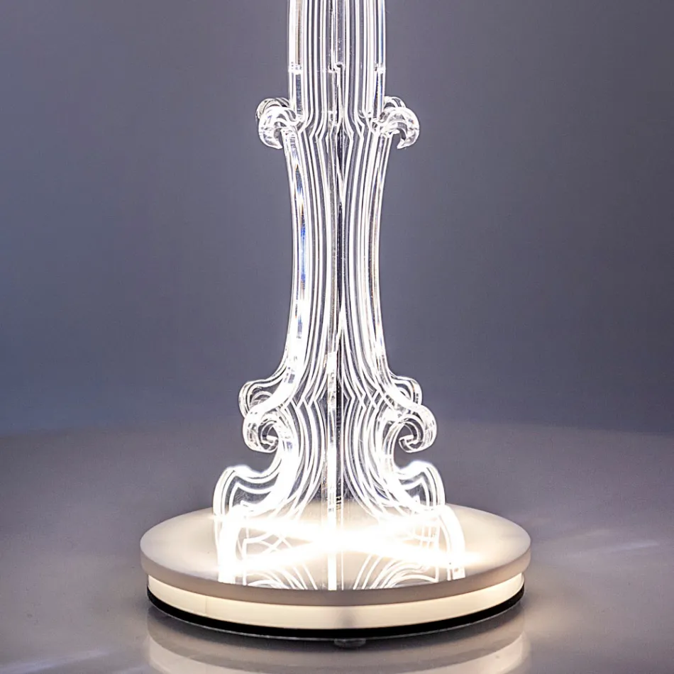Lampe de table Aurel en plexiglas, disponible en deux tailles, fabriquée en Italie Viadurini