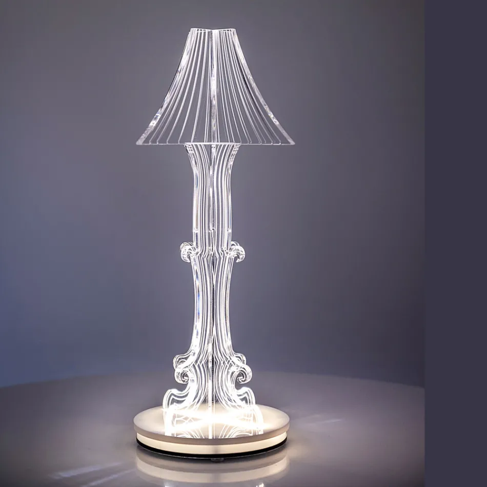 Lampe de table Aurel en plexiglas, disponible en deux tailles, fabriquée en Italie Viadurini