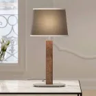 Lampe de table en métal avec abat-jour en tissu Made in Italy - Jump Viadurini