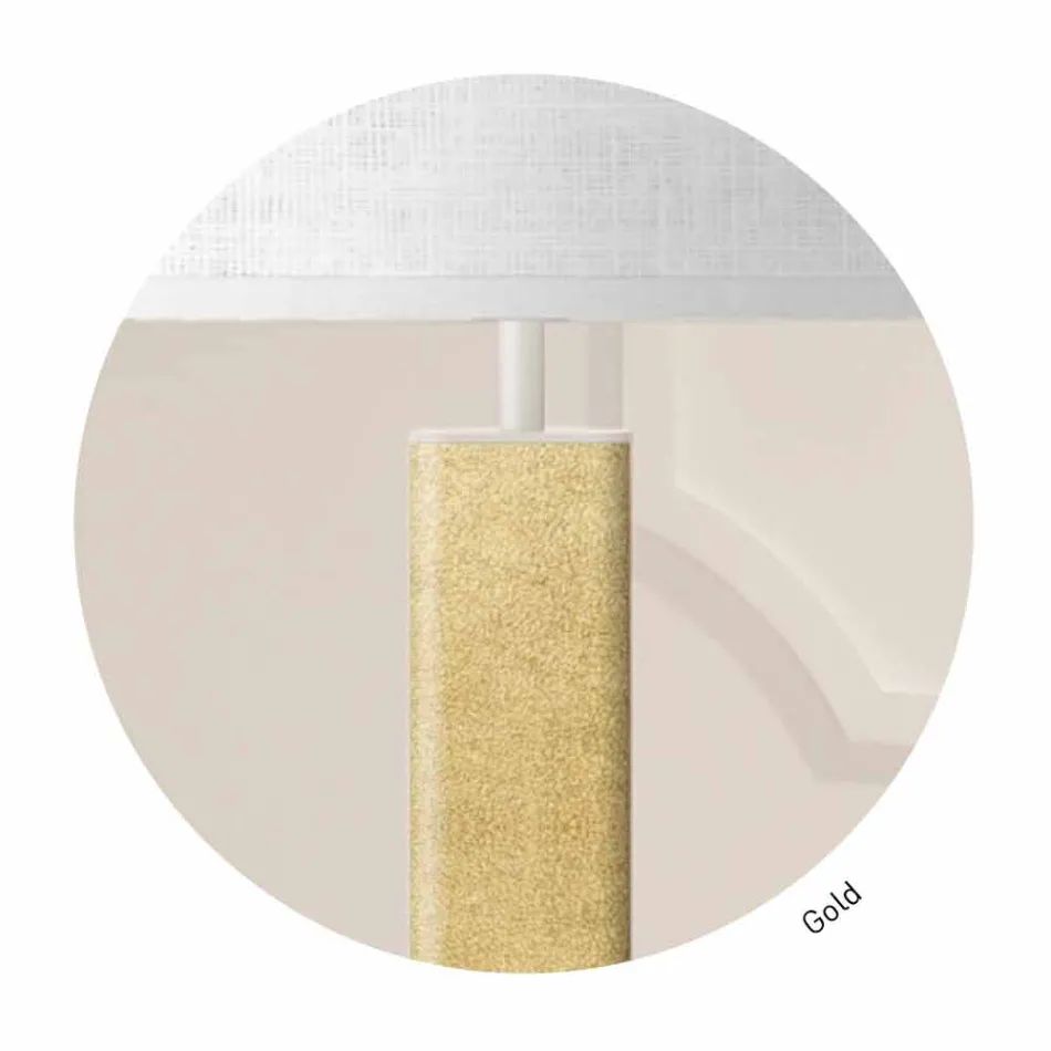 Lampe de table en métal avec abat-jour en tissu Made in Italy - Jump Viadurini