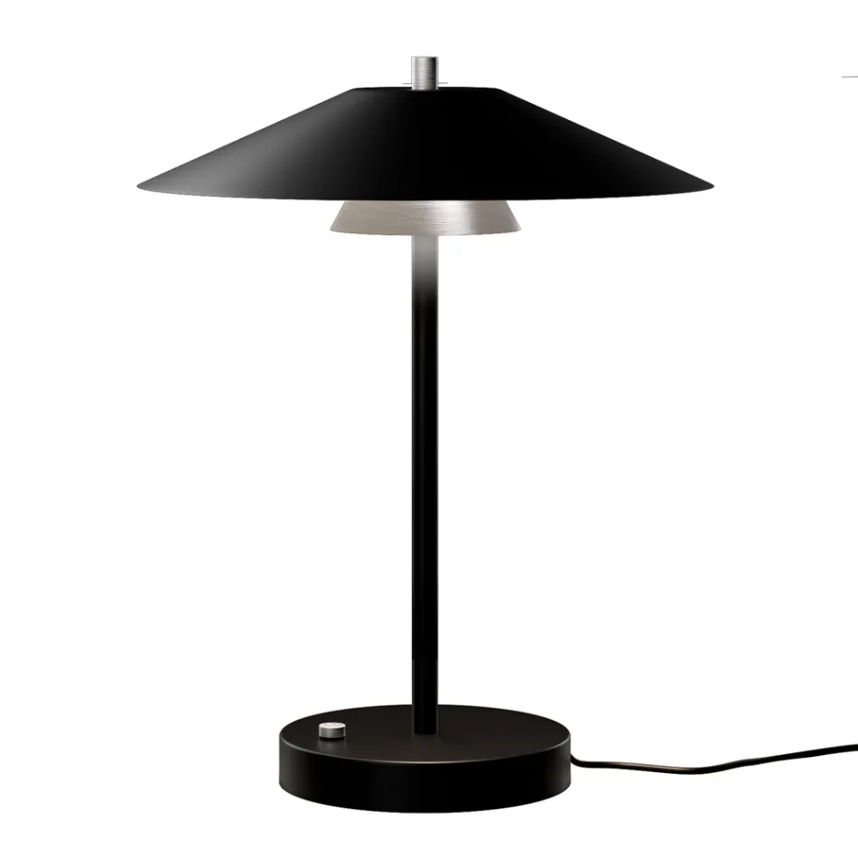 Lampe de table Mira en métal avec différentes finitions, fabriquée en Italie Viadurini
