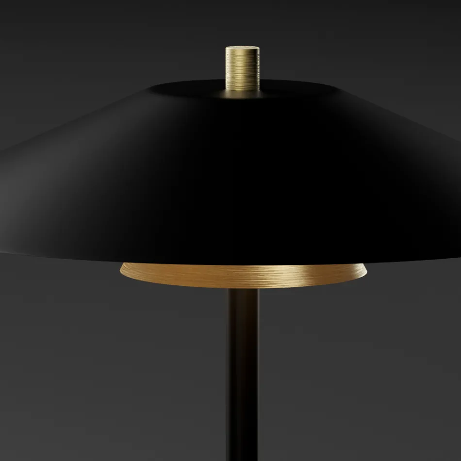 Lampe de table Mira en métal avec différentes finitions, fabriquée en Italie Viadurini