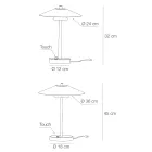 Lampe de table Mira en métal avec différentes finitions, fabriquée en Italie Viadurini