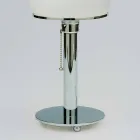 Lampe de Table en Opaline avec Structure Chrome Fabriquée en Italie - Toronto Viadurini