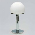 Lampe de Table en Opaline avec Structure Chrome Fabriquée en Italie - Toronto