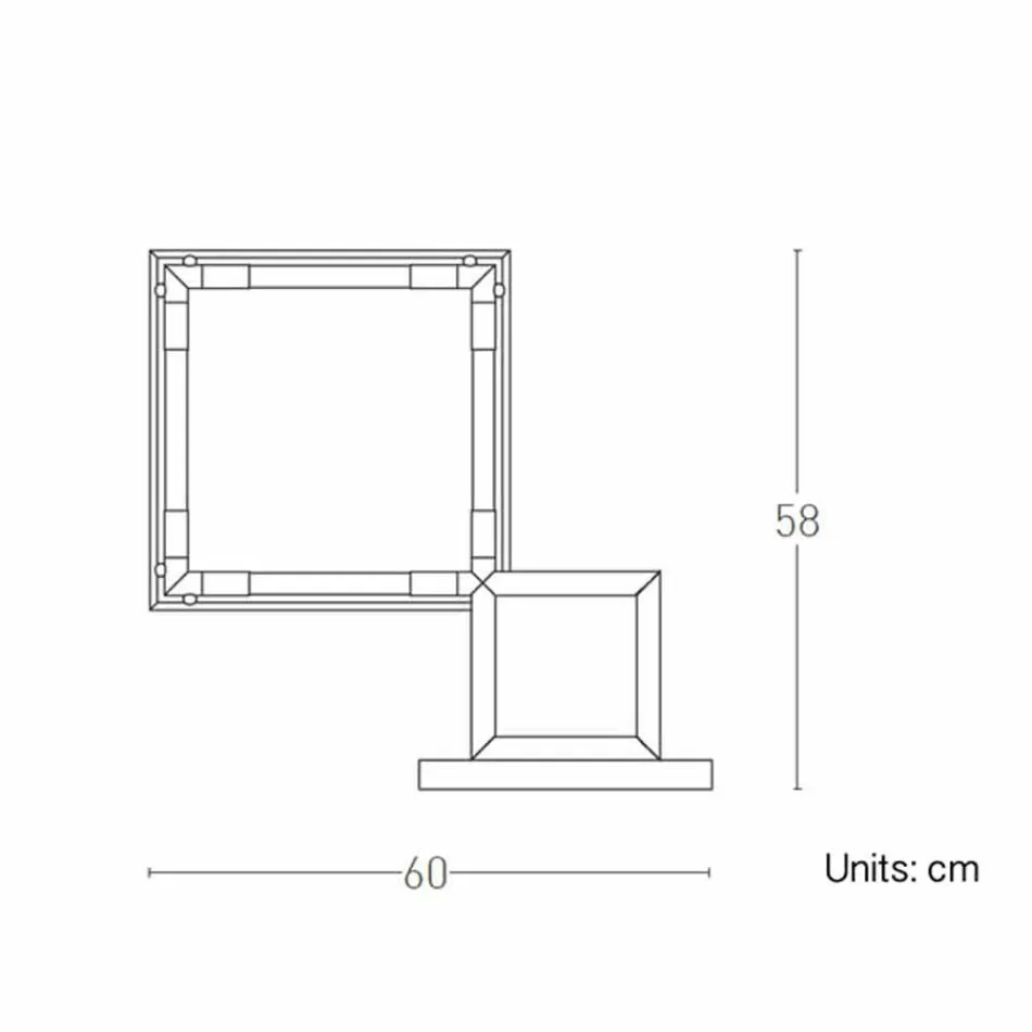 Lampe de Table en Laiton et Résine avec Base en Marbre Made in Italy - Quizza Viadurini