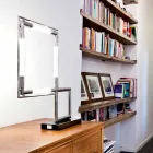 Lampe de Table en Laiton et Résine avec Base en Marbre Made in Italy - Quizza Viadurini