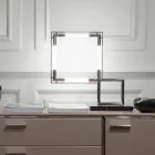 Lampe de Table en Laiton et Résine avec Base en Marbre Made in Italy - Quizza Viadurini