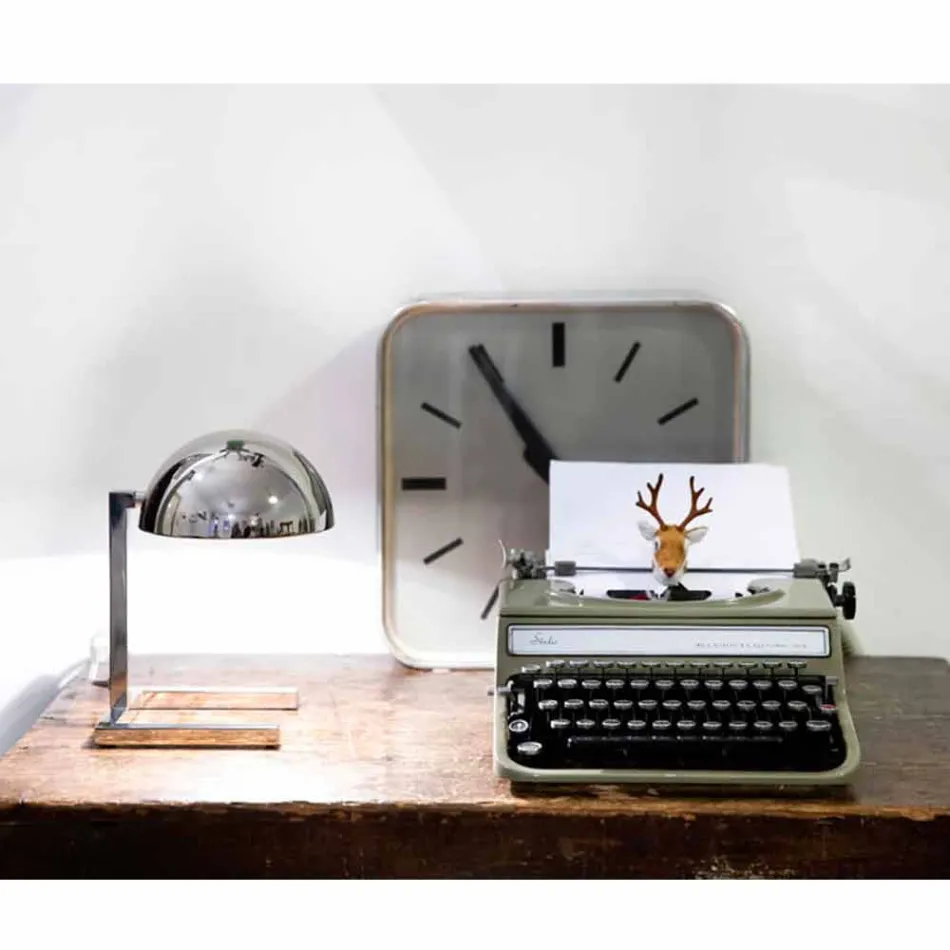 Lampe de Table en Laiton avec Finition Or ou Palladium Made in Italy - Adana Viadurini