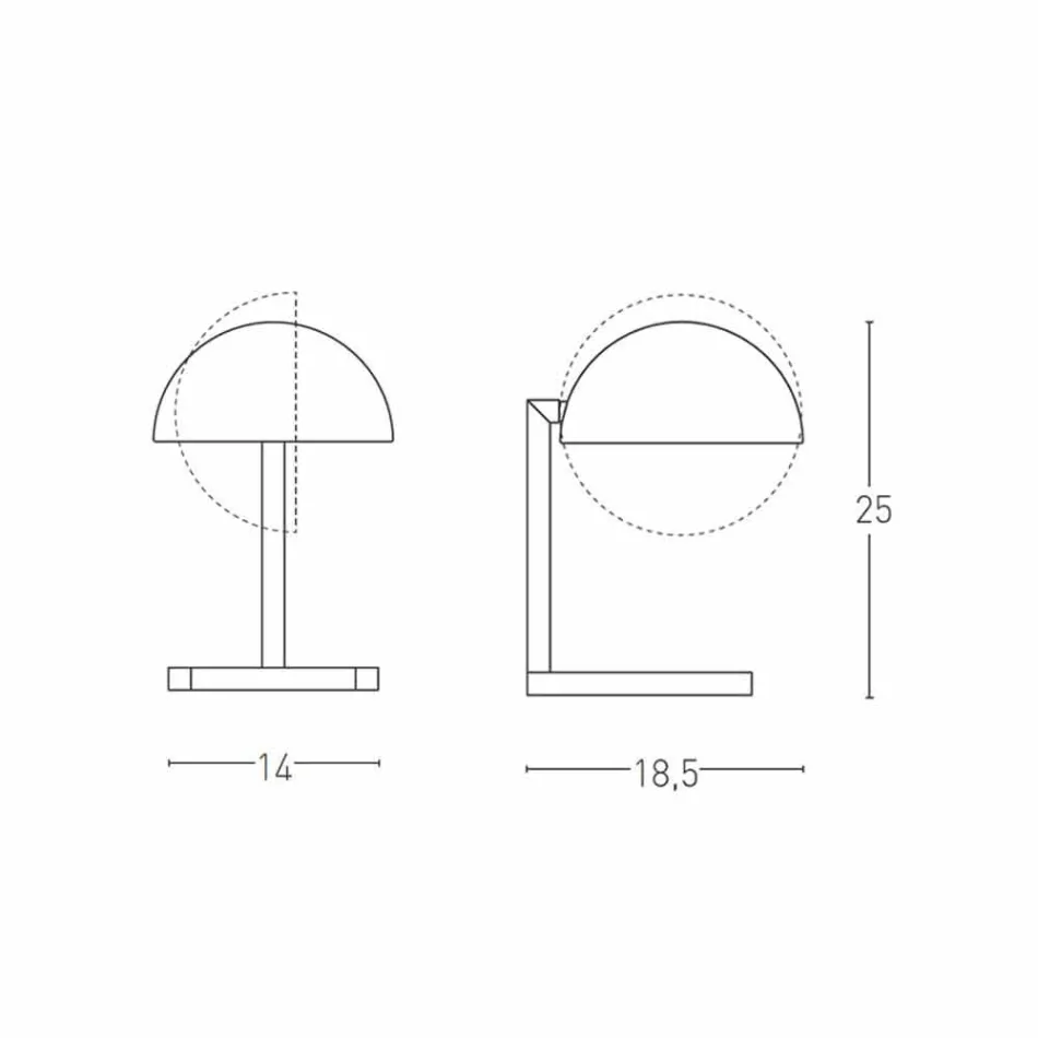 Lampe de Table en Laiton avec Finition Or ou Palladium Made in Italy - Adana Viadurini