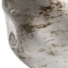 Lampe de table en laiton foncé et verre pierre fabriquée en Italie - Bottega Viadurini