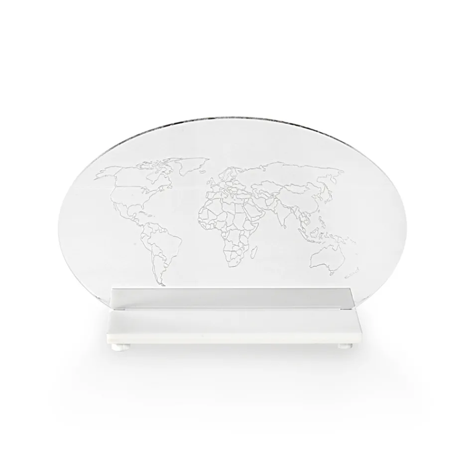 Lampe de table en plexiglas alimentée par LED fabriquée en Italie - Raiponce Viadurini