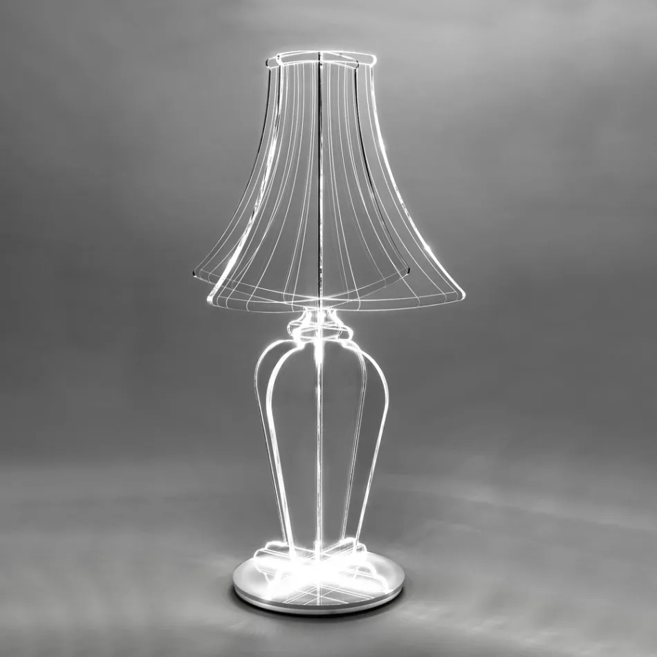 Lampe de table en PMMA marqué au laser Made in Italy - Moana Viadurini