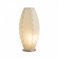 Lampe à poser en sandallex perle fabriquée en Italie Gisèle, diamètre 27 cm