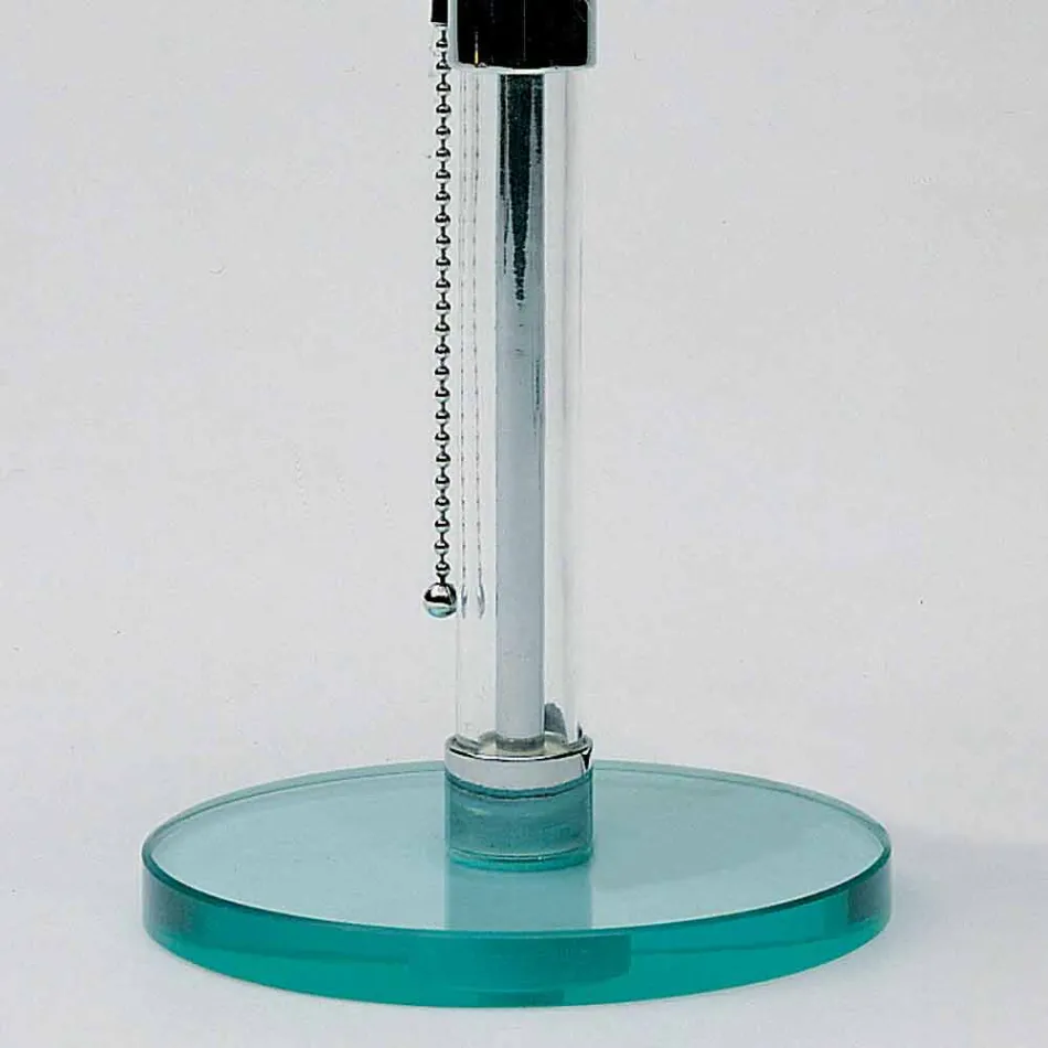 Lampe de table en verre avec abat-jour en opale fabriquée en Italie - Dacca Viadurini