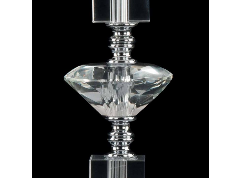 Lampe table en verre transparent et cristallo Ivy, fabriqué en Italie Viadurini