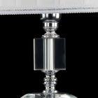 Lampe table en verre transparent et cristallo Ivy, fabriqué en Italie Viadurini