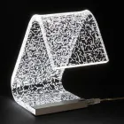 Lampe De Table Led Cristal Acrylique Plié Laser Décor - Possett Viadurini