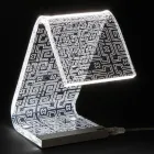 Lampe De Table Led Cristal Acrylique Plié Laser Décor - Possett Viadurini