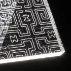 Lampe De Table Led Cristal Acrylique Plié Laser Décor - Possett Viadurini