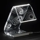 Lampe De Table Led Cristal Acrylique Plié Laser Décor - Possett Viadurini