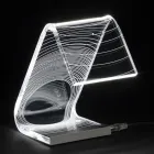 Lampe De Table Led Cristal Acrylique Plié Laser Décor - Possett Viadurini