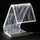 Lampe De Table Led Cristal Acrylique Plié Laser Décor - Possett Viadurini