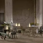 Lampe de Table LED en Verre Givré Blanc Design Moderne - Bouteille Viadurini