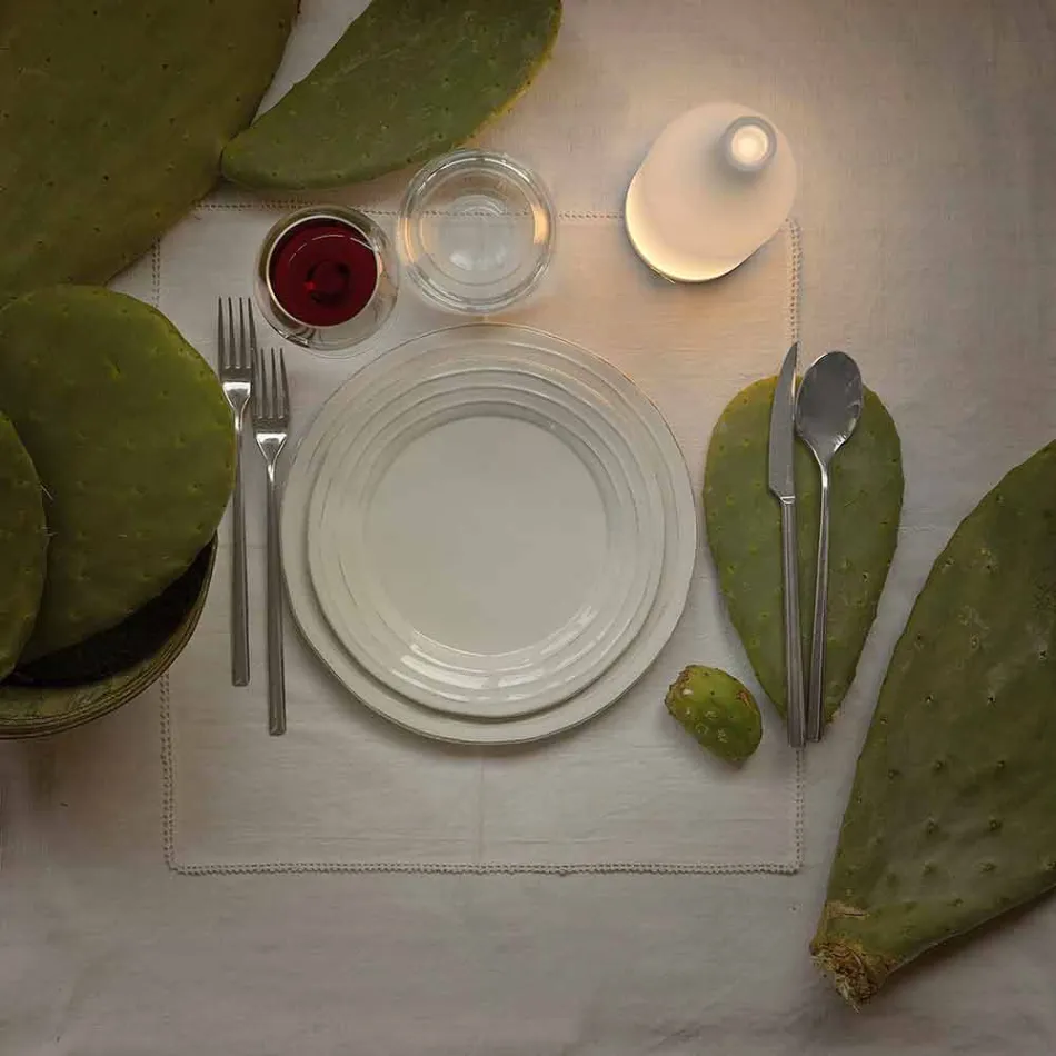 Lampe de Table LED en Verre Givré Blanc Design Moderne - Bouteille Viadurini