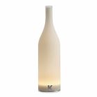 Lampe de Table LED en Verre Givré Blanc Design Moderne - Bouteille Viadurini
