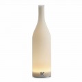 Lampe de Table LED en Verre Givré Blanc Design Moderne - Bouteille