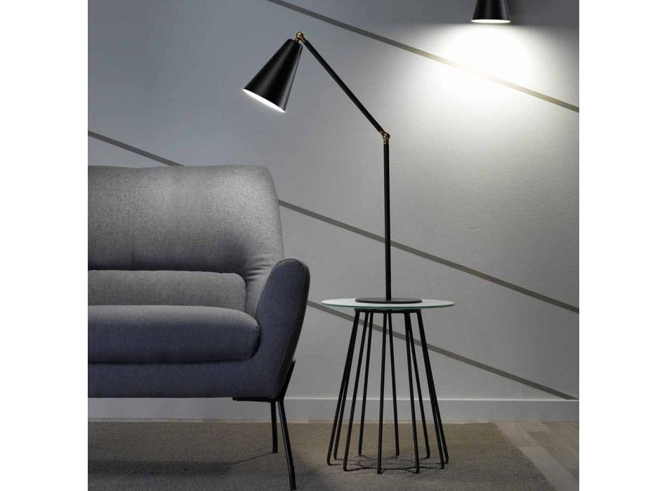 Lampe de table moderne avec structure métallique fabriquée en Italie - Zaira Viadurini