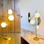 Lampe de table moderne faite à la main en laiton avec LED Made in Italy - Grippa Viadurini