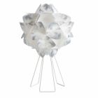 Lampe de table contemporaine en métal blanc, diamètre 46 cm, Kaly Viadurini