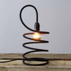Lampe de table moderne en cuivre enduit de coton Made in Italy - Fusilla Viadurini