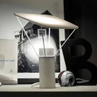 Lampe de table moderne en résine et coton blanc Made in Italy - Fiera Viadurini