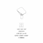 Lampe de table moderne en résine et coton blanc Made in Italy - Fiera Viadurini