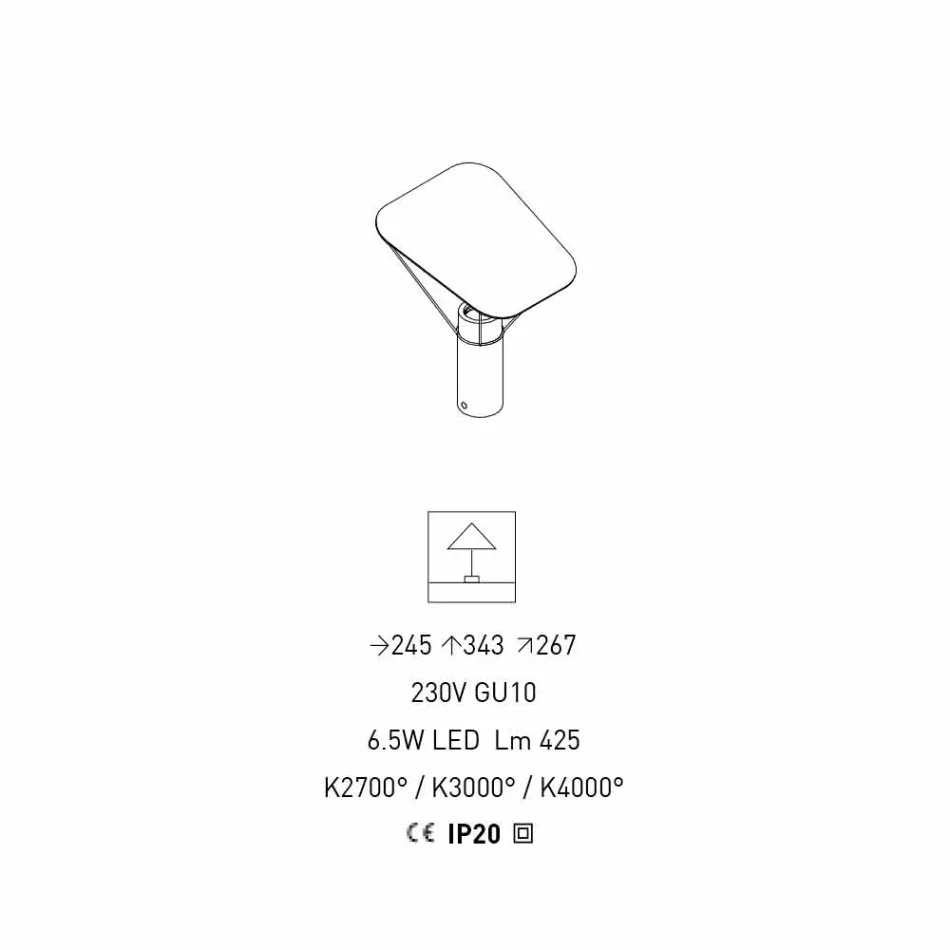 Lampe de table moderne en résine et coton blanc Made in Italy - Fiera Viadurini