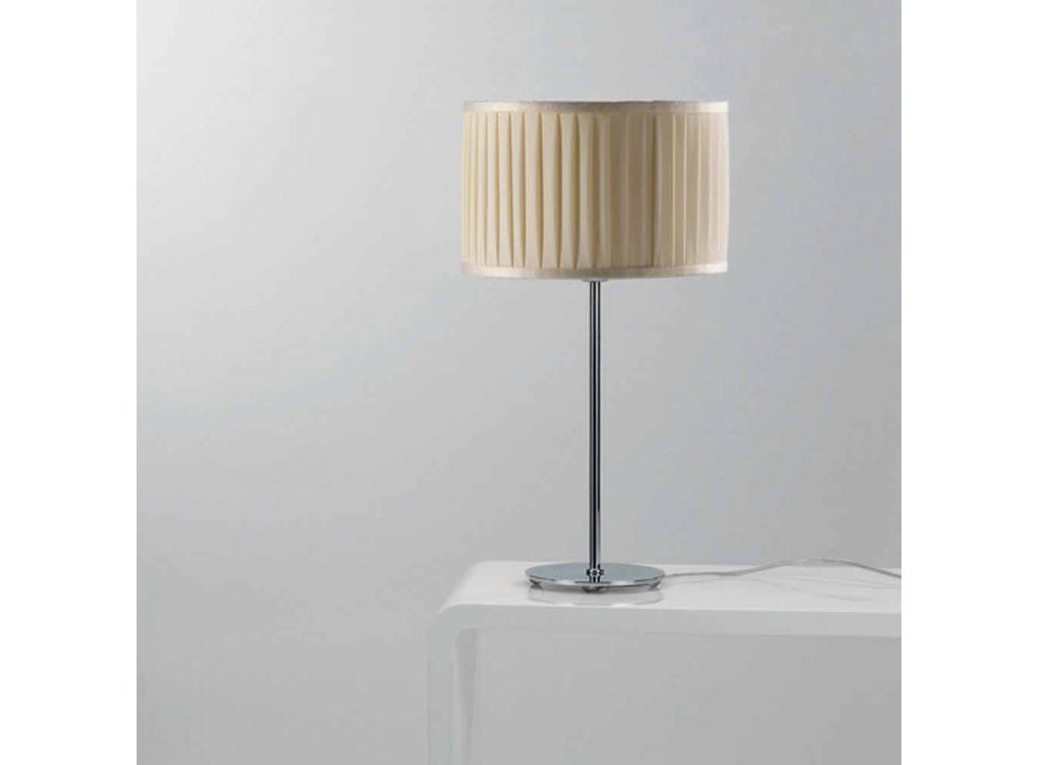 Lampe de table moderne en soie ivoire Bamboo Viadurini
