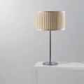 Lampe de table moderne en soie couleur ivoire Bamboo