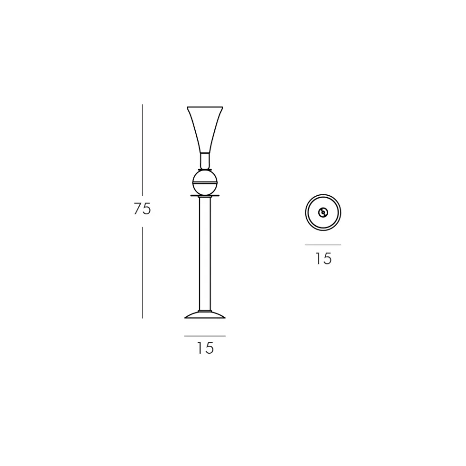 Lampe à poser Slide Carmen en aluminium multicolore, fabriquée en Italie Viadurini