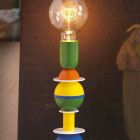 Lampe de table multicolore Slide Otello fabriqué en Italie Viadurini
