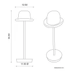 Lampe de table rechargeable et inclinable par Magnet - Bombetta Viadurini