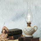 Lampe de table rustique en céramique décorée à la main par Ferroluce Viadurini