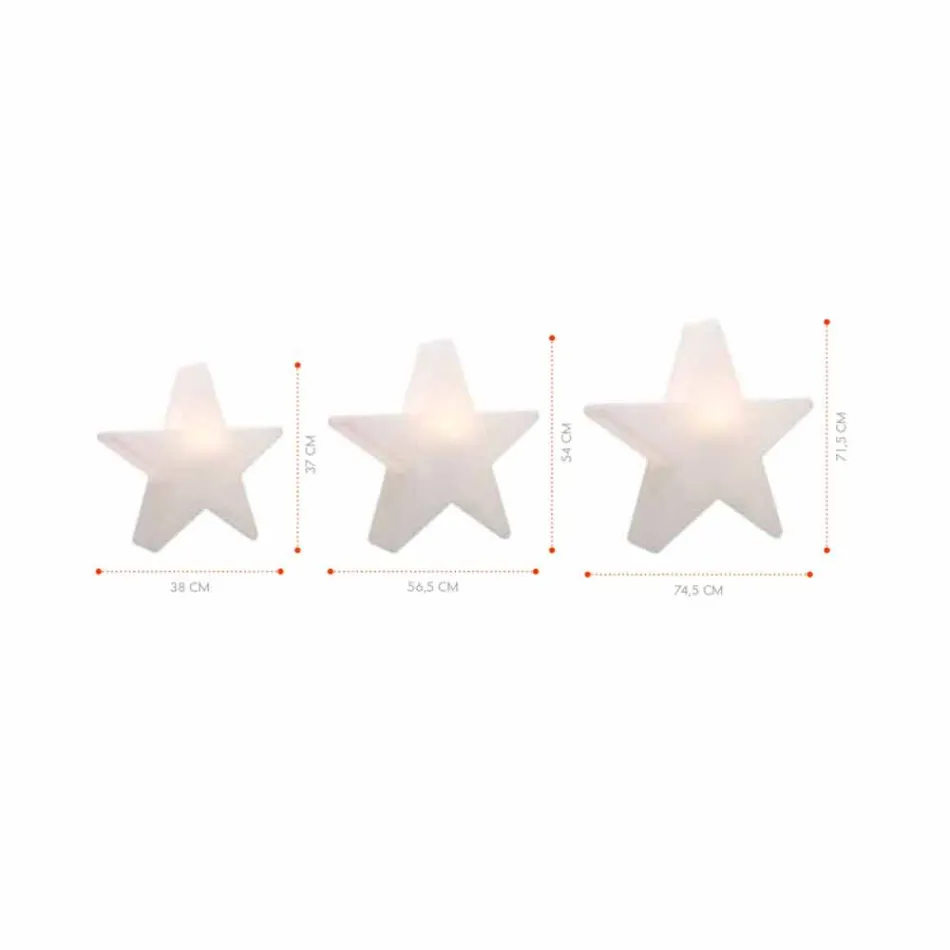 Lampe de table en polyéthylène solaire ou LED Star Design - Ringostar Viadurini