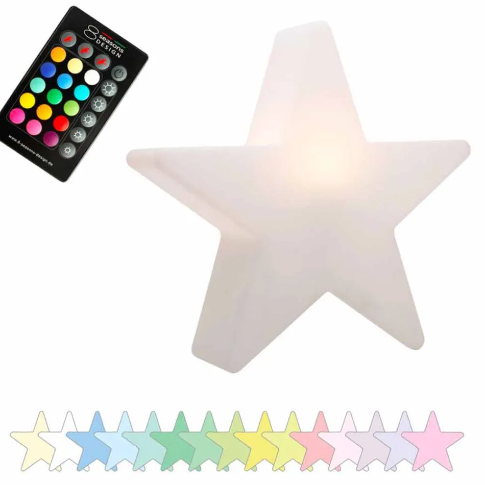 Lampe de table en polyéthylène solaire ou LED Star Design - Ringostar Viadurini