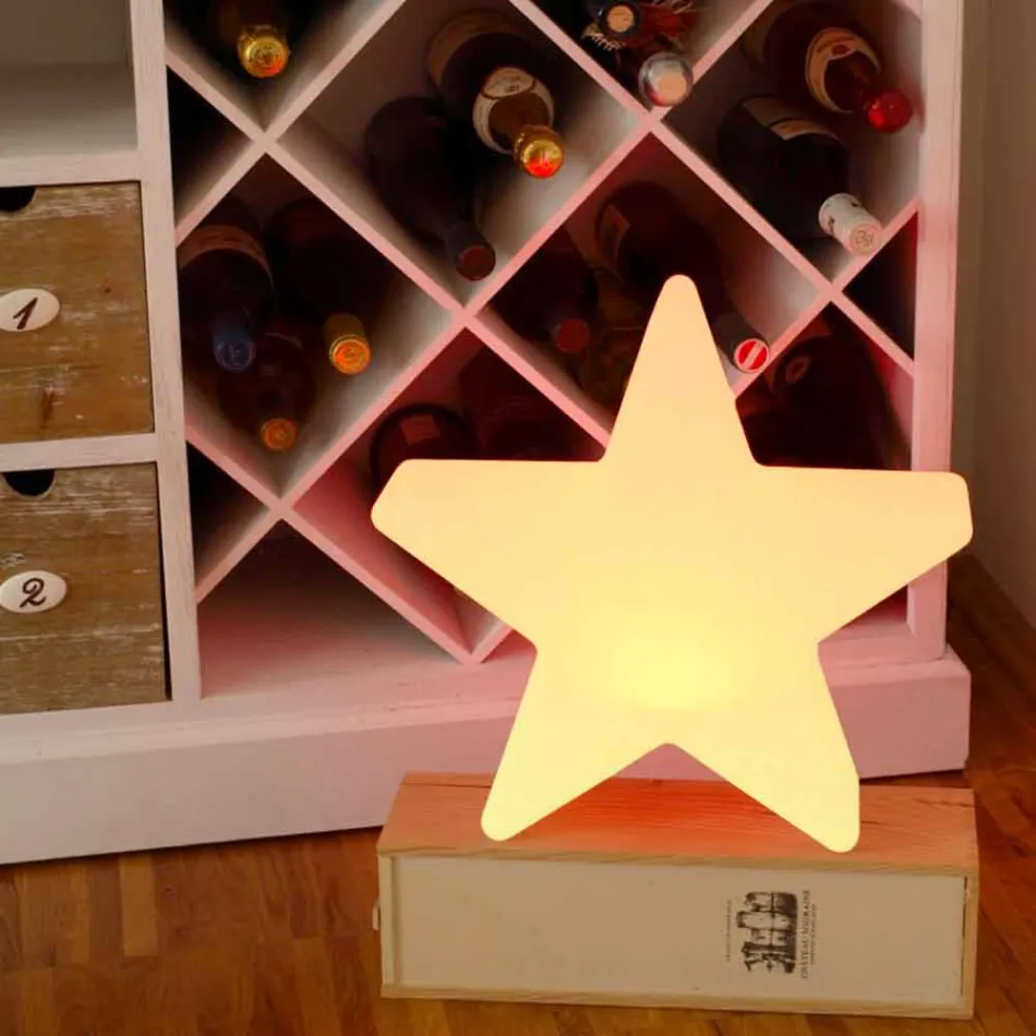 Lampe de table en polyéthylène solaire ou LED Star Design - Ringostar Viadurini