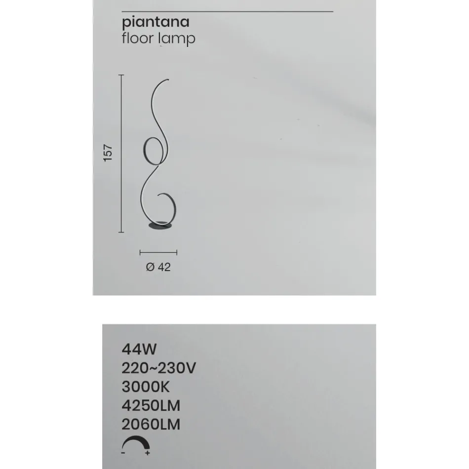 Lampadaire LED avec Structure en Métal Peint Design-Clac Viadurini