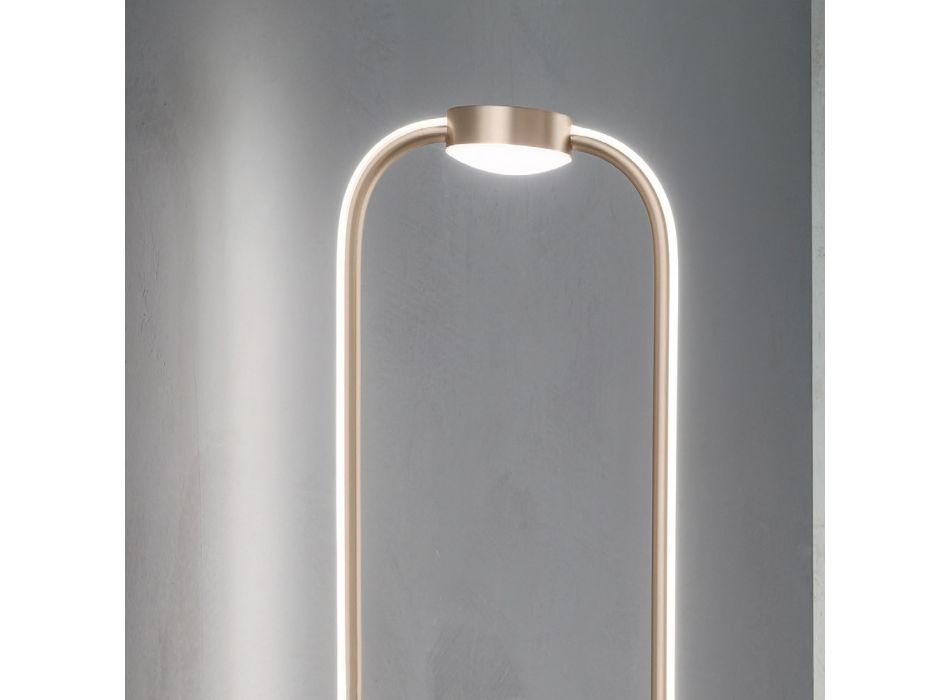 Lampadaire LED Dimmable avec Structure Métallique - Aladdin Viadurini